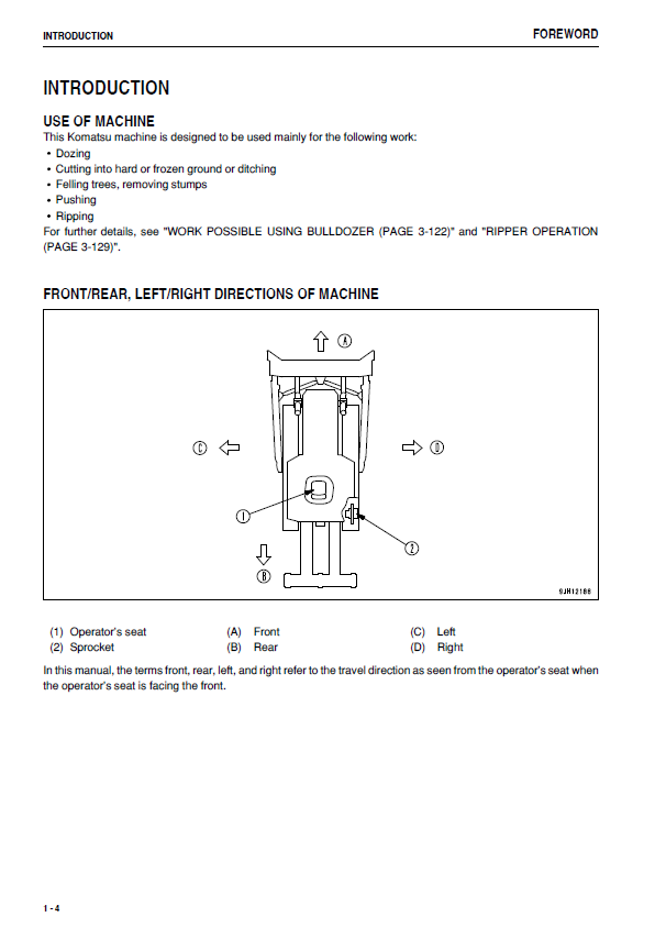 Komatsu D275AX-5E0 Crawler Dozer Operation Manual | TEN00583-02