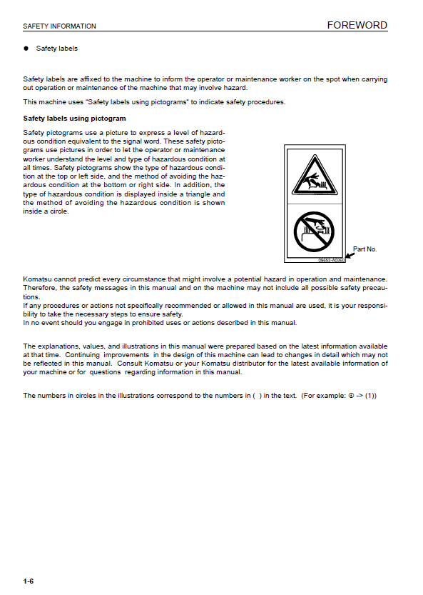 Komatsu Excavator PC210-8 through PC240NLC-8 Maintenance & Operation Guide