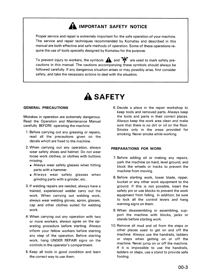 Komatsu GD825A-1 Engine Workshop Manual PDF | SEBM02350106