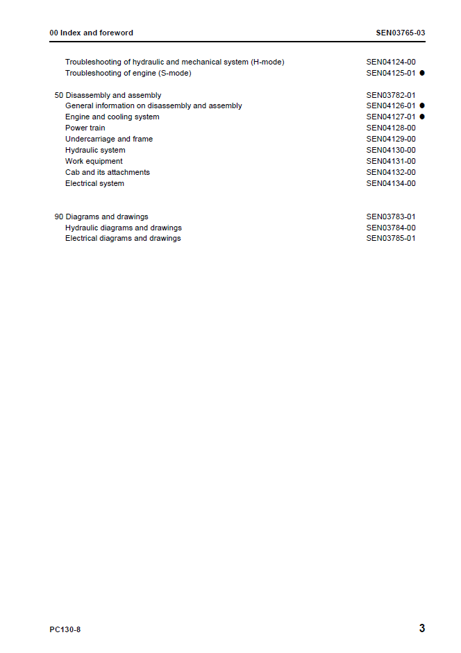 Komatsu PC130-8 Repair Manual SEN03763-00TH PDF