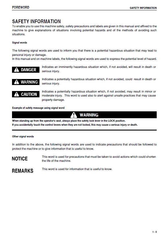 Komatsu PC40MR-2 PC50MR-2 Maintenance Manual SEAM055301T