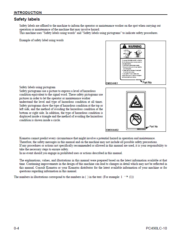 Komatsu PC490LC-10 Excavator Service Manual CEAM025505 PDF