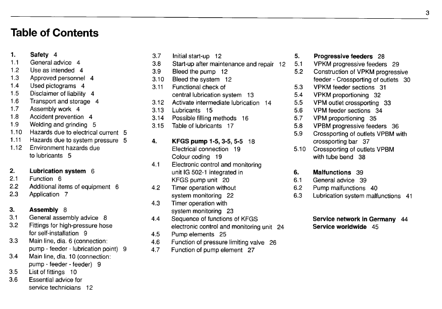 Komatsu Vogel Progressive System Operating Manual 951-130-187