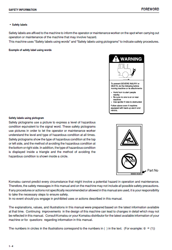 Komatsu WA150-5 Wheel Loader: Operation & Maintenance Handbook
