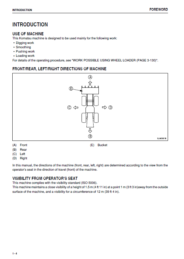 Komatsu WA200PZ-6 Wheel Loader Operation, Safety & Maintenance PDF