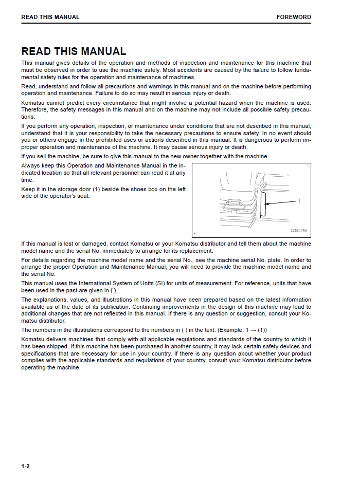Komatsu WA470-8 Maintenance Manual CEAM029502 PDF