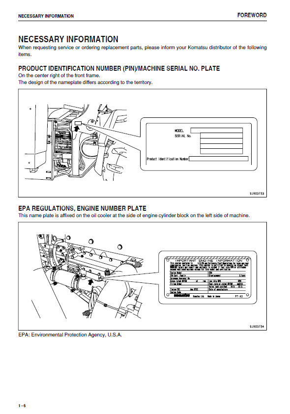 Komatsu WA600-6 Wheel Loader Operation Manual & Safety Guide