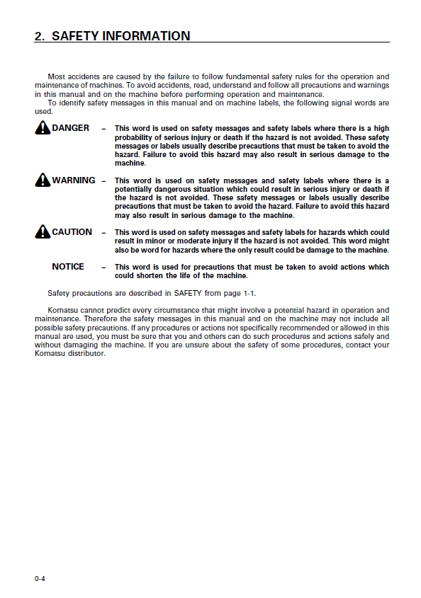 Komatsu WA800-3 Operation, Maintenance & Service Manual PDF