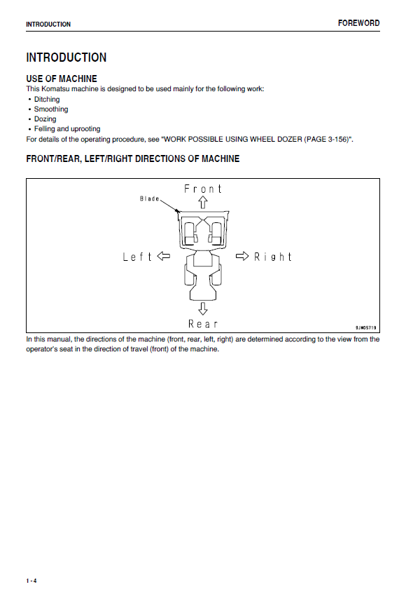 Komatsu WD600-6 Wheel Loader Operator and Maintenance Manual