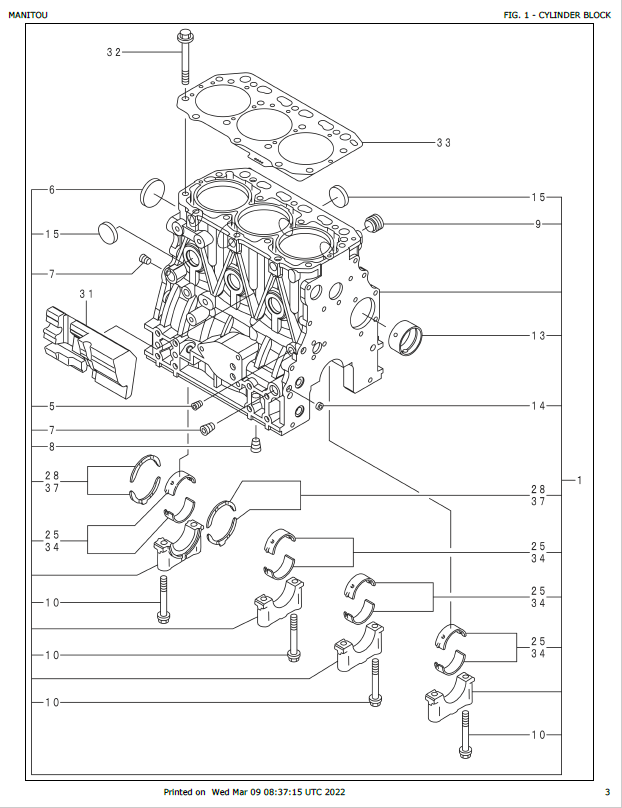 MUSTANG 3TNV88-BQBV Engine Parts Manual PDF | 50940089 Catalog Download