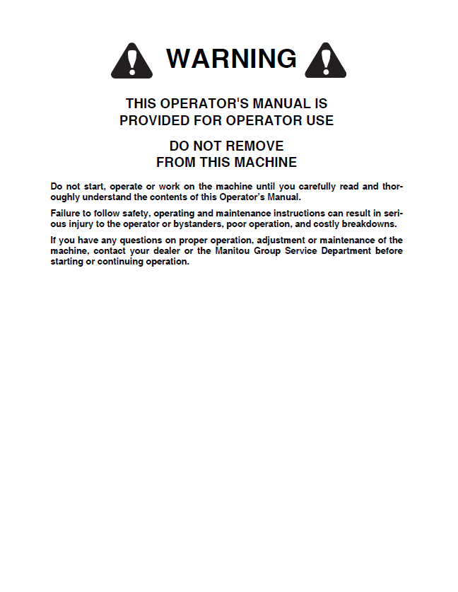MUSTANG Articulated Loader 50940509 Operator Manual – 608, 708, MLA Series PDF