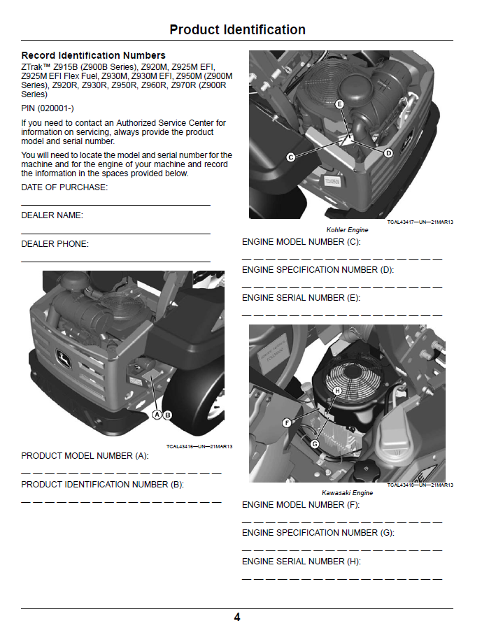 Maintenance & Safety Guide: John Deere Z900B, Z900M, Z900R (OMTCU36879)