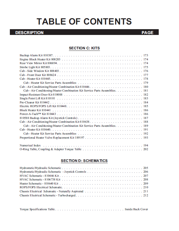 Mustang 2099, 2107 EU & 2109 Skid Steer Parts Catalog Repair Manual PDF