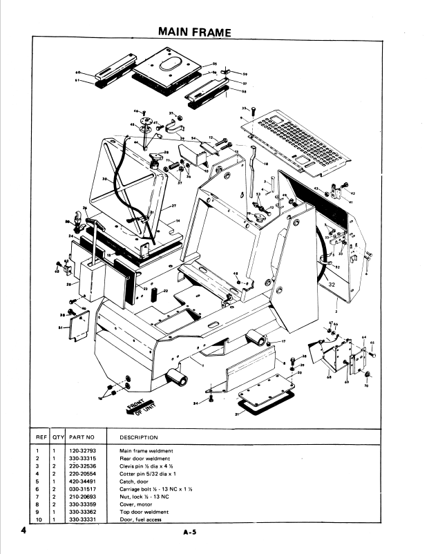 Mustang 442 Skid Steer Loader Spare Parts Manual Download PDF