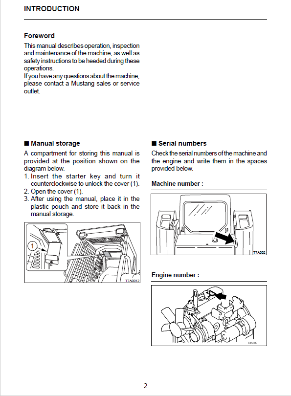 Mustang 908306 Track Loader Operator & Maintenance Manual PDF