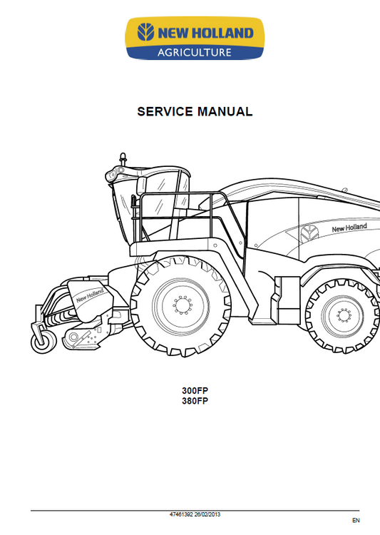 New Holland 300FP, 380FP Header Repair & Service Manual PDF