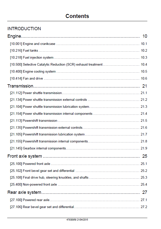 New Holland B-Series Tier 4B Tractor Loader Backhoe Technical Service Manual (47830959)