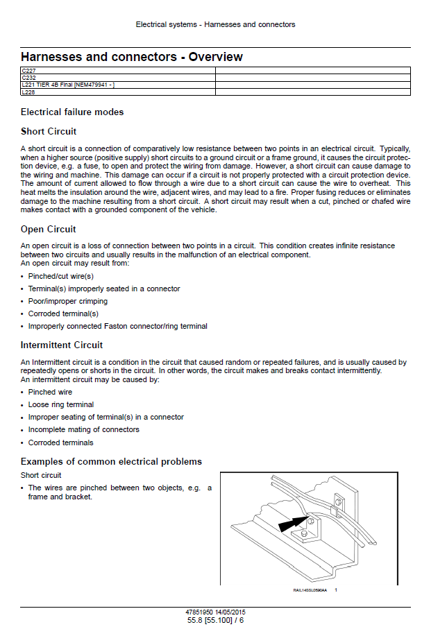 New Holland C227 C232 L221 L228 Factory Service Manual PDF #47888422