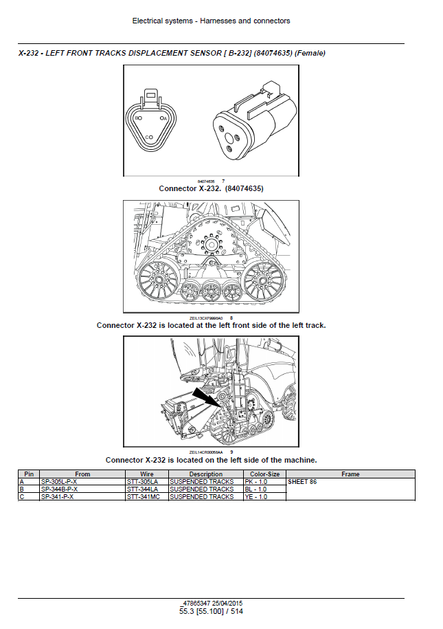 New Holland Tier 4B Combine Harvester Repair & Service Manual 47878228 PDF