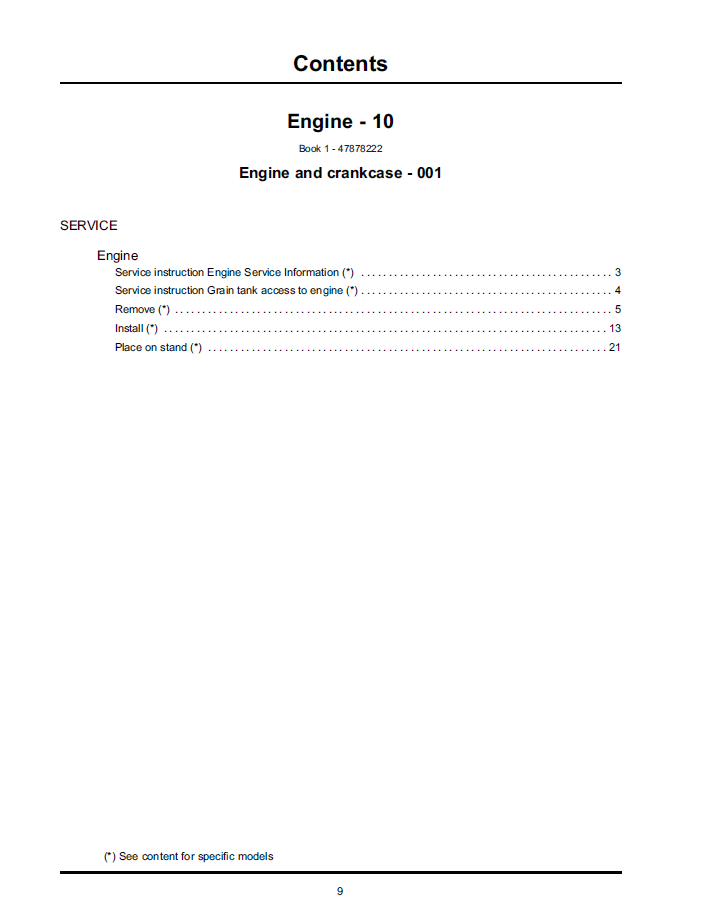 New Holland Tier 4B Combine Harvester Repair & Service Manual 47878241 PDF