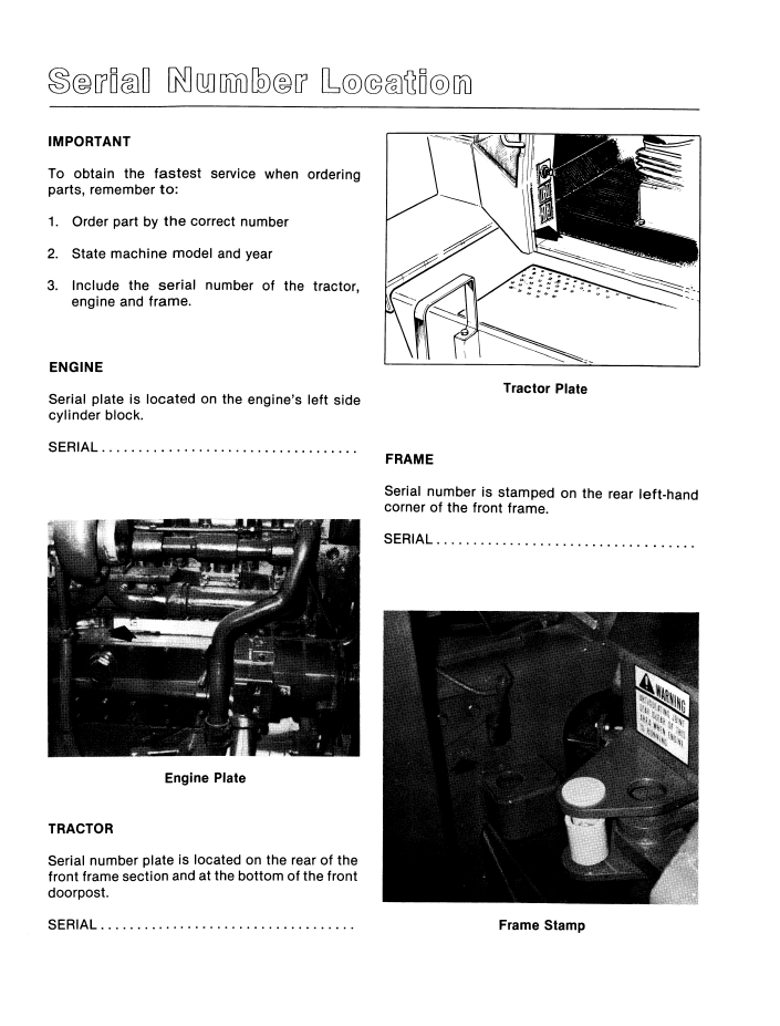 New Holland Versatile 1150 Agricultural Tractor User Manual