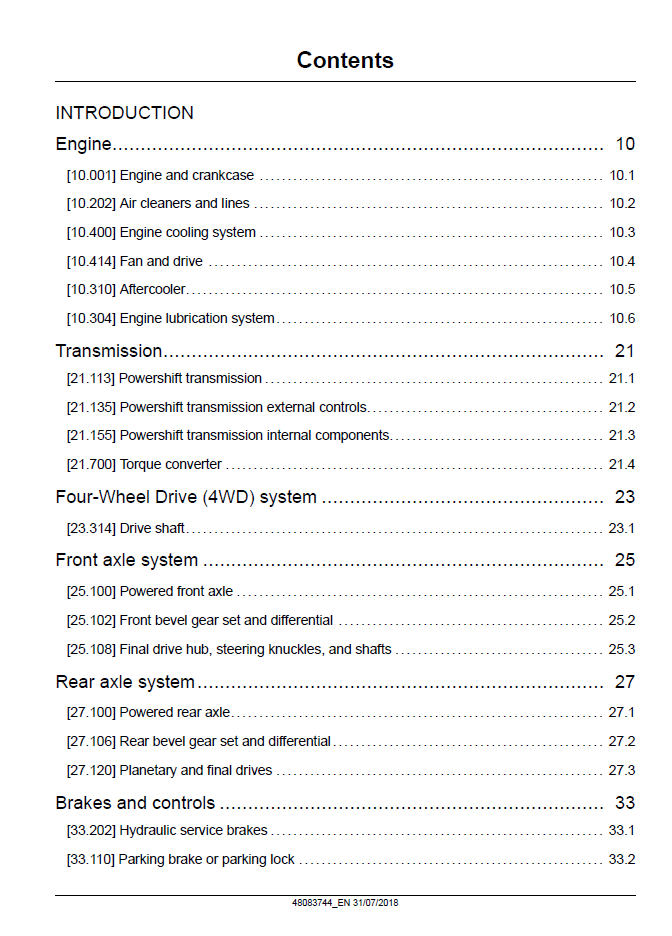 New Holland W130D-W170D Tier 2 Loader Service Manual 48083744 PDF