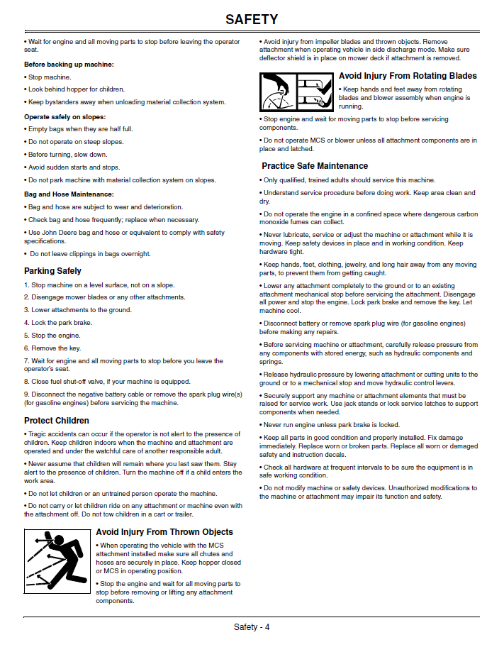 OMTCU29191 Operator Manual for John Deere Blower & Bagging System
