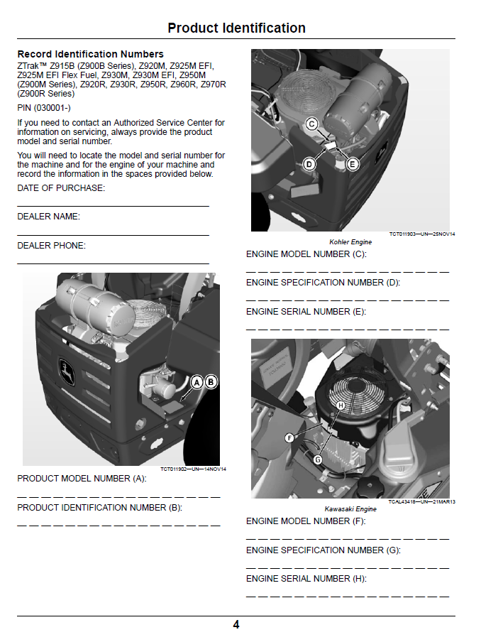 OMUC15069 Z900B Z900M Z900R Zero Turn Mower Operator Manual PDF