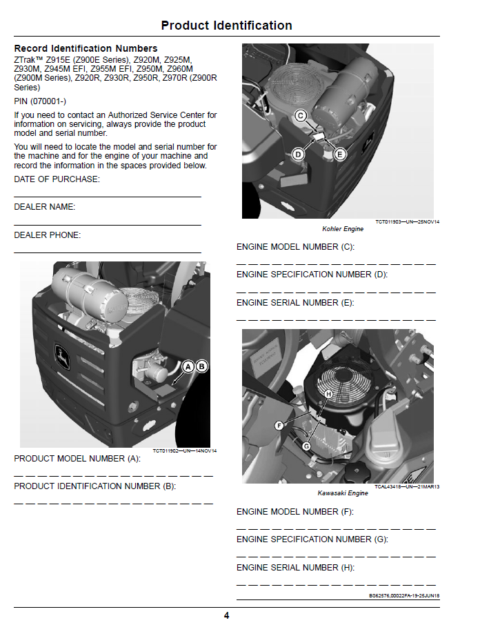 OMUC18427 ZTrak Pro Series Gas Mower Operator Manual – John Deere PDF Manual