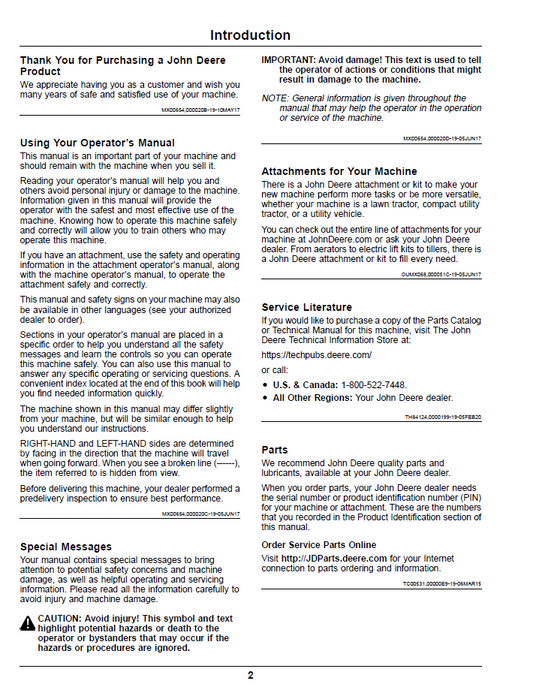 OMUC22307 John Deere Z900 ZTrak Pro Series Gas Operator Manual PDF