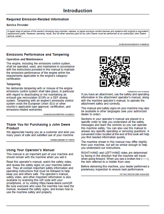 OMUC43279 John Deere Z900M/Z900R Pro Series ZTrak Mower Manual