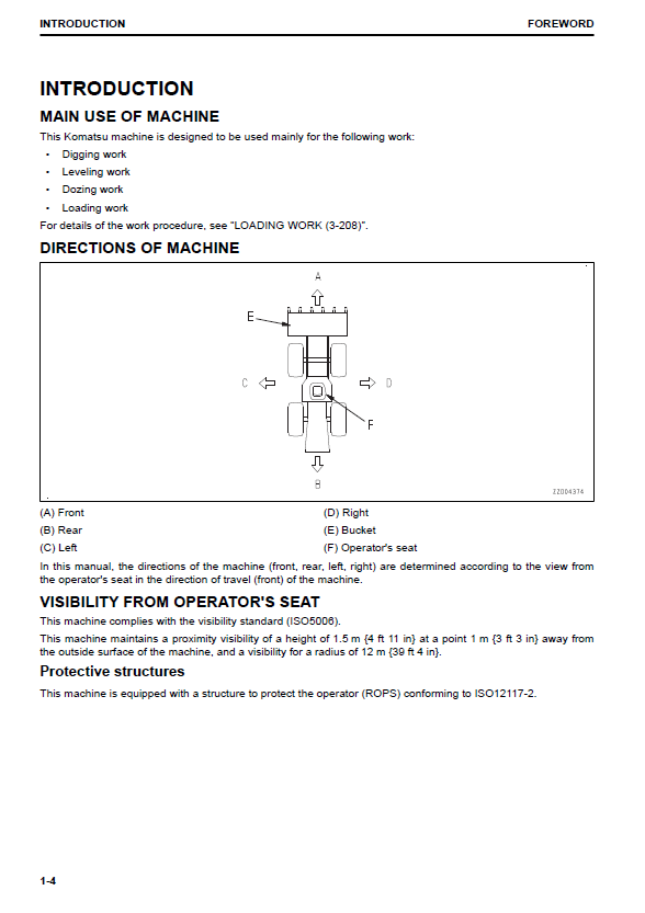 Official Komatsu WA470-8 Wheel Loader Operation & Parts Safety Manual
