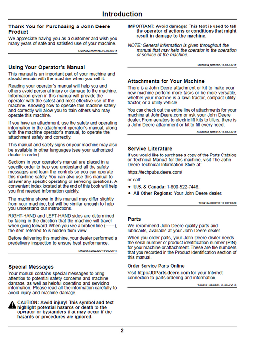 Official Operator Manual for John Deere Z900E-Z900R ZTrak Gas Mowers