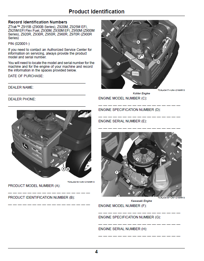 Operating and Maintenance Guide: John Deere ZTrak Pro Z900 Series