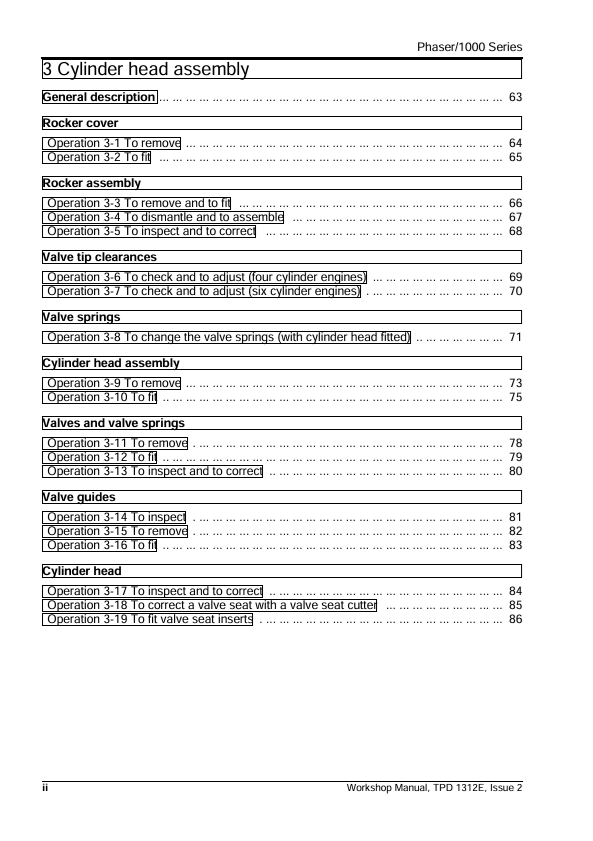 Perkins 1000 Series AA to AH and YA to YE Workshop Guide