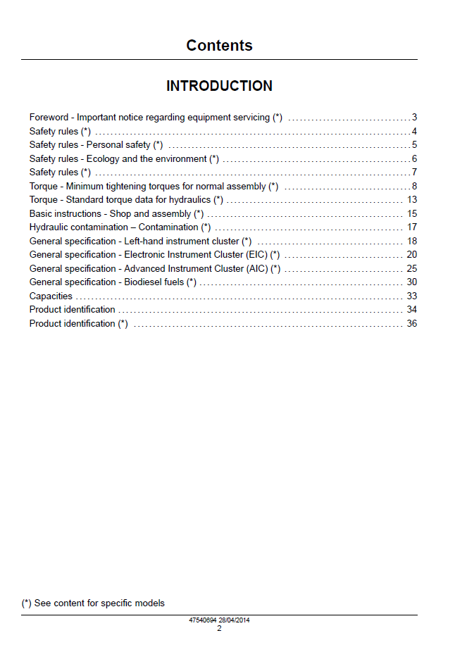 Publication 47540694: New Holland L223 - C238 Tier 4A Workshop Manual