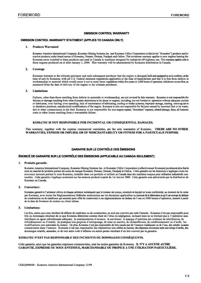 SEAM022908T Manual: Komatsu Galeo PC1800-6 Hydraulic Excavator Maintenance