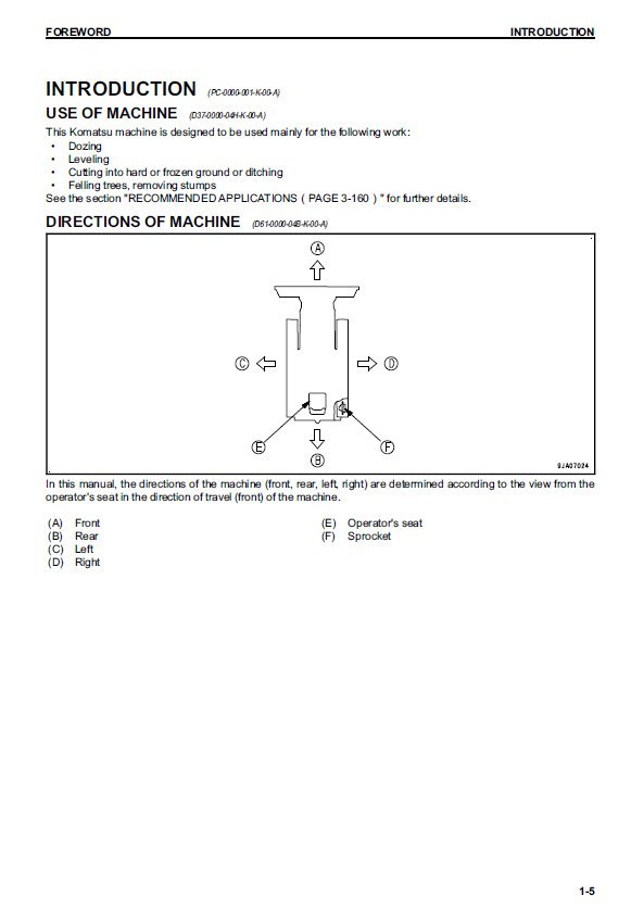 TEN00606-07: Komatsu D37EX-23, D37PX-23, D39EX-23, D39PX-23 Bulldozer Manual PDF