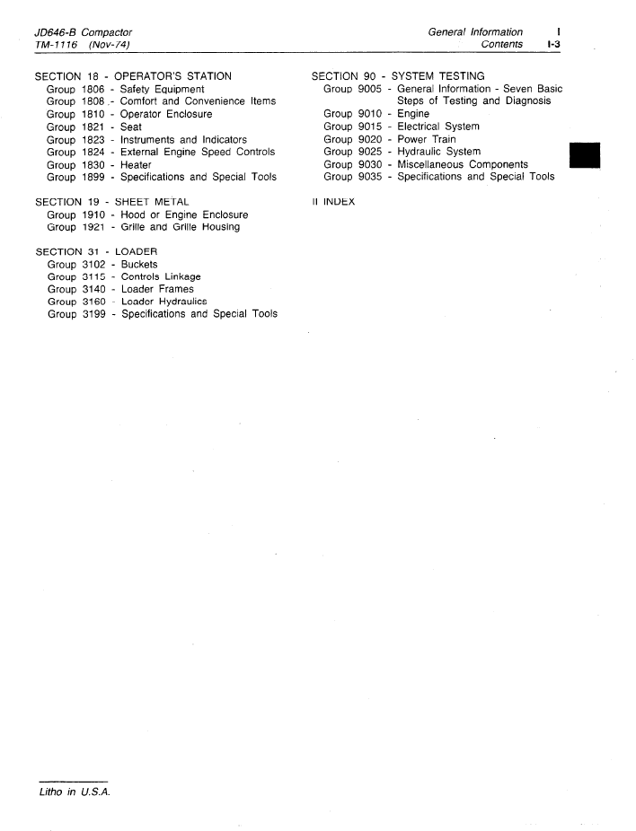 TM1116 646B Compactor Workshop Service & Technical Manual