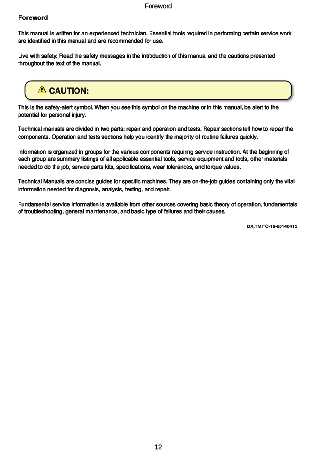 TM117919 John Deere StarFire 3000 Diagnostic Technical Manual