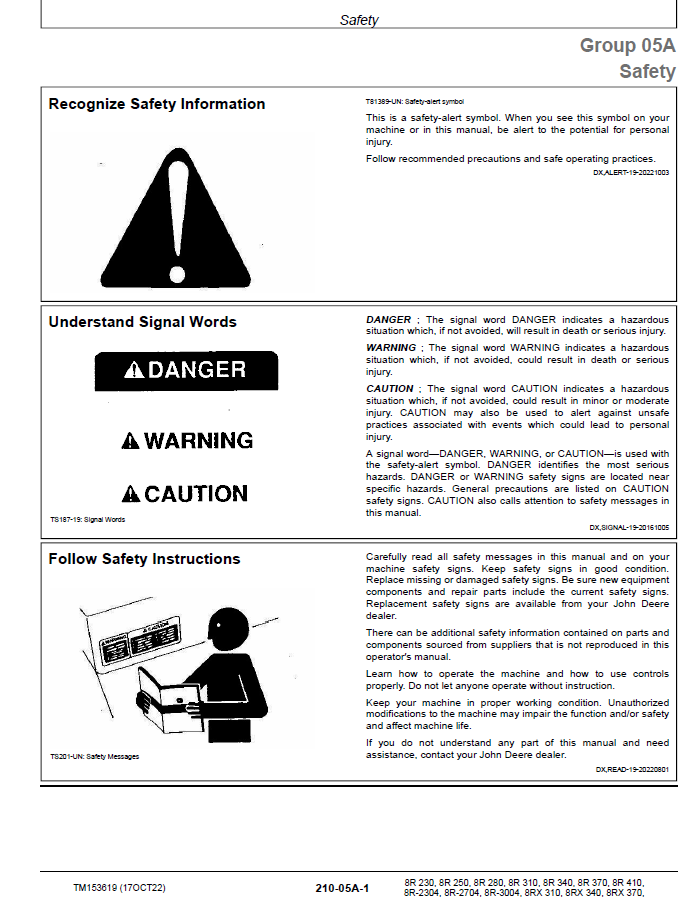 TM153619 John Deere 8R 8RX Factory Diagnostic Technical Manual PDF