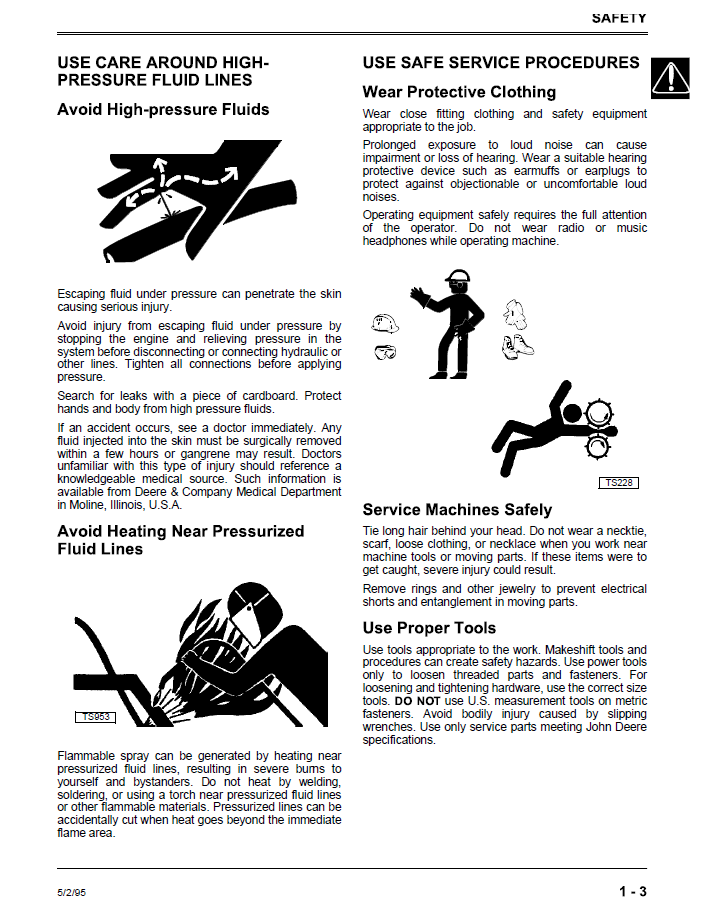 TM1593 Technical Manual for John Deere Loaders, Blades & Hydraulic Attachments PDF