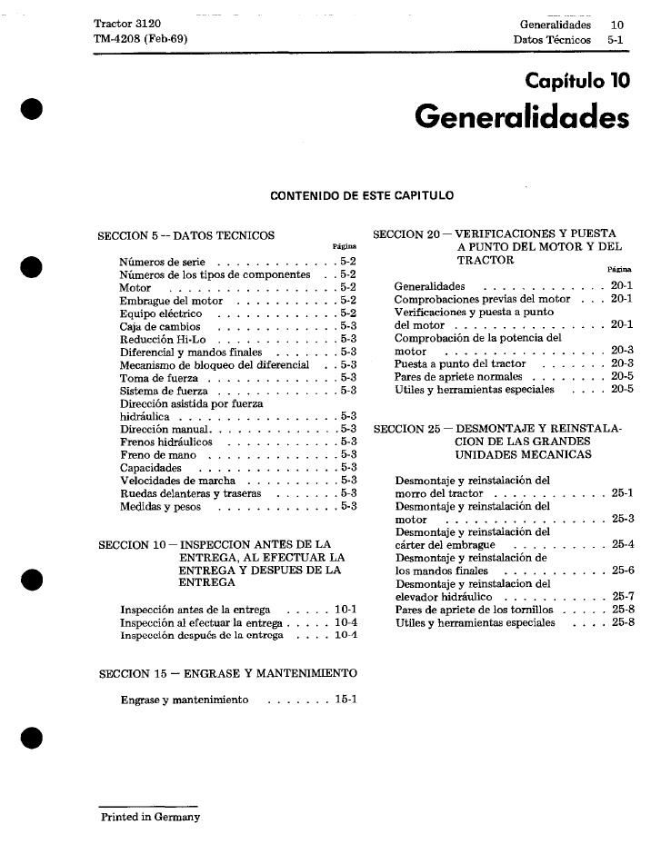 TM4208 John Deere 3120 Tractor Repair and Diagnostic Guide