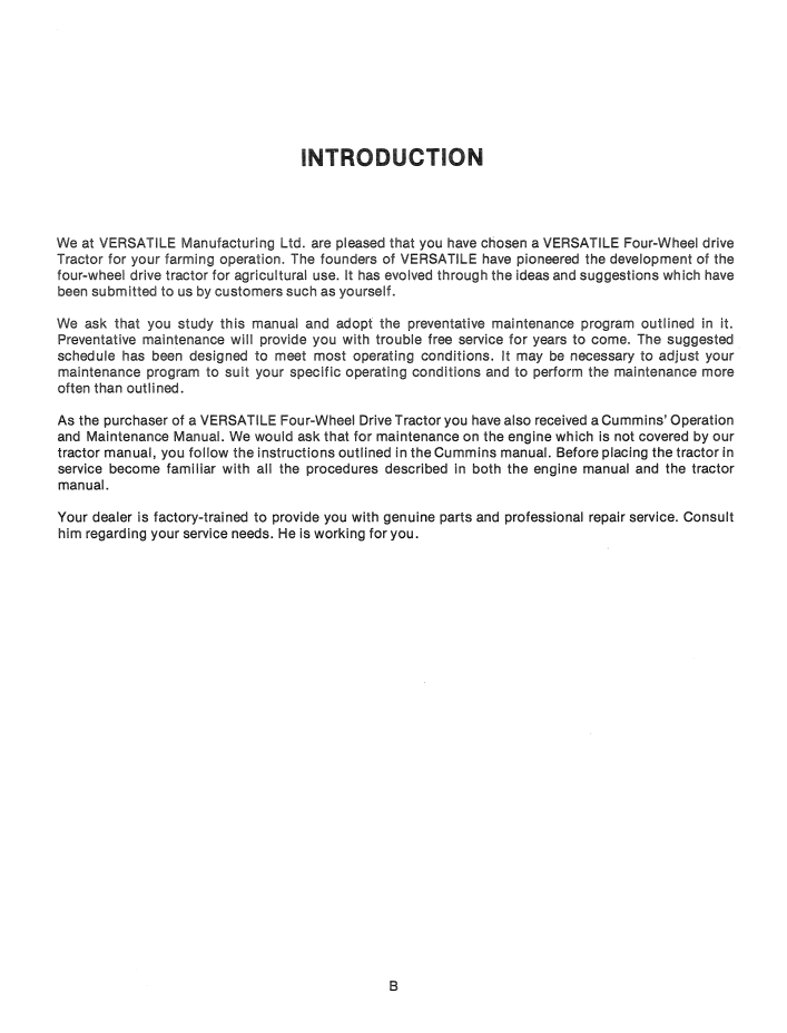 Versatile Series 2 700 Tractor Manual PDF New Holland 42070020
