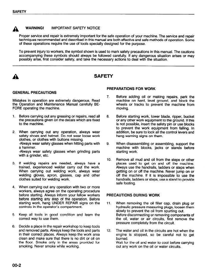 WA380-1LC Wheel Loader Shop Manual CEBDW23030 PDF