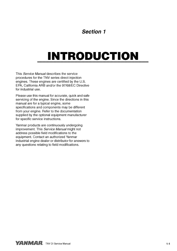 Yanmar 3TNV82A-B 4TNV84T-B Engine Service Manual PDF for Mustang Equipment