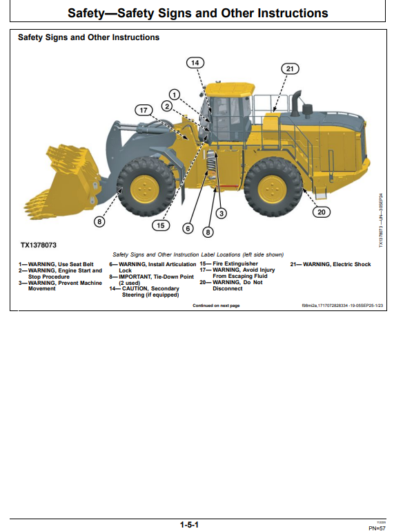 JOHN DEERE 944 X 4WD LOADER OPERATOR MANUAL OMT485607X019