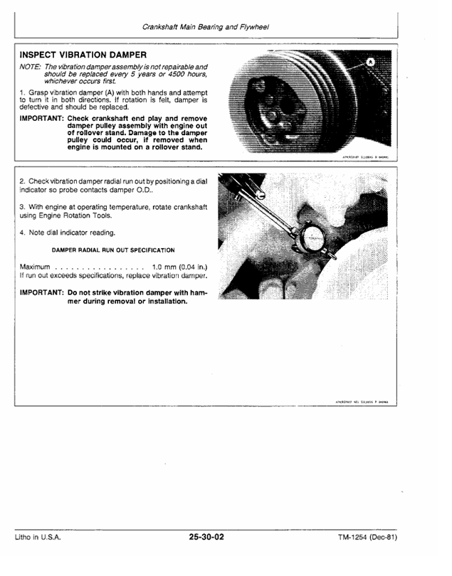 JOHN DEERE 8850 TRACTOR TECHNICAL MANUAL TM1254