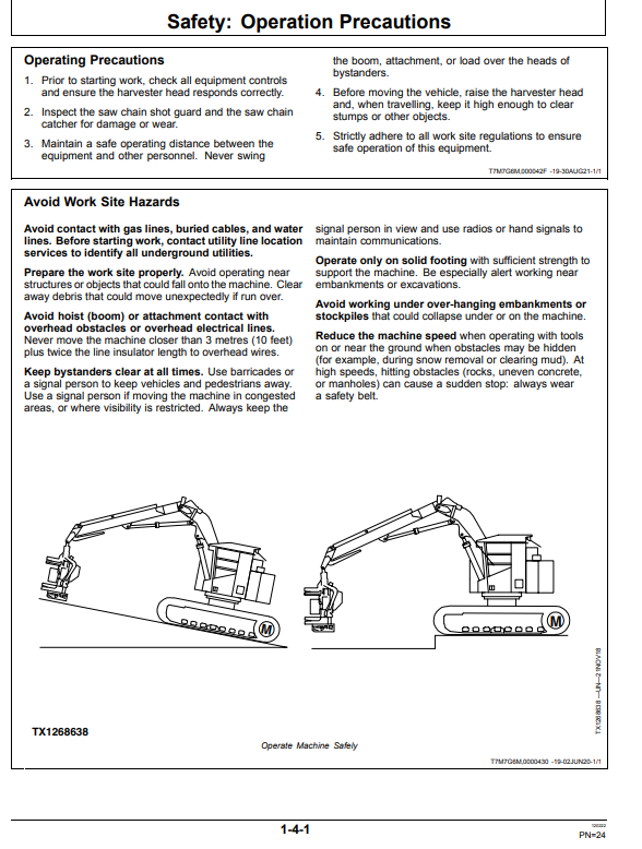 WARATAH HTH623C HARVESTER HEAD OPERATOR MANUAL WA116602