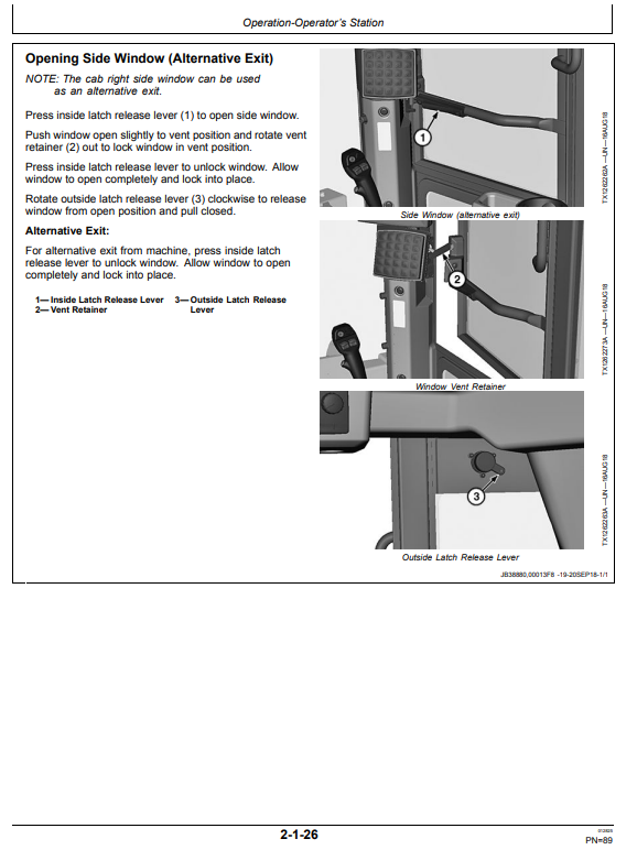 JOHN DEERE 844L 4WD LOADER OPERATOR MANUAL OMT426216X19